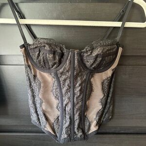 Urban Outfitters Out From Under Black Lace Bustier